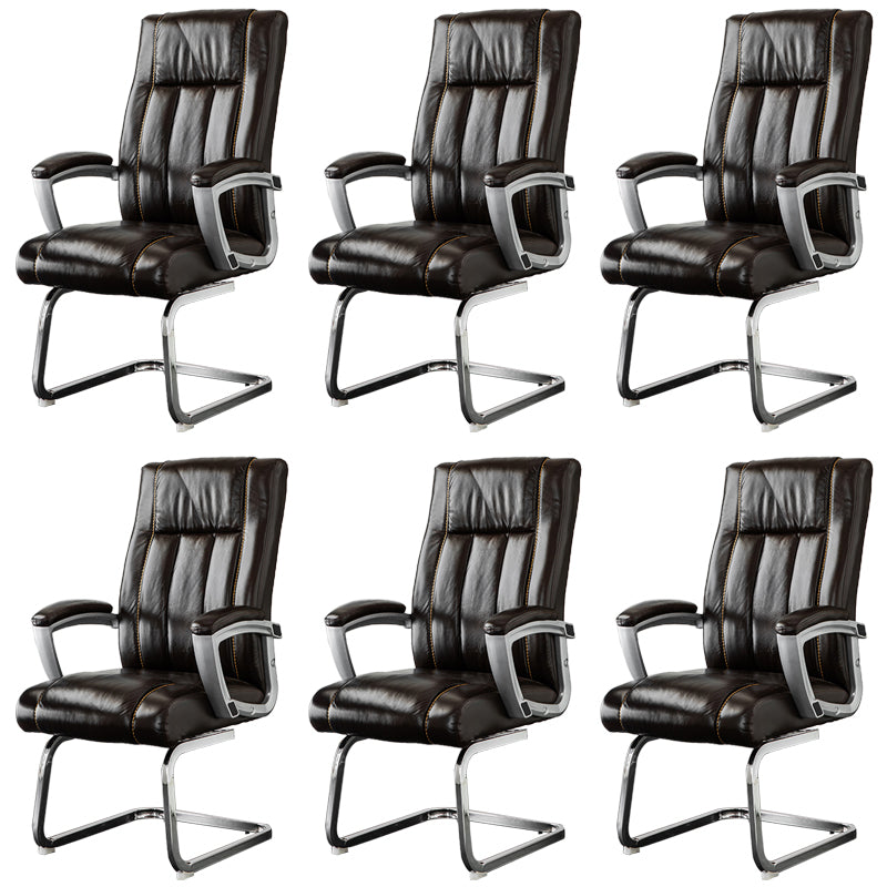 Modern Fixed Arms Office Chair No Wheels No Distressing Ergonomic Chair