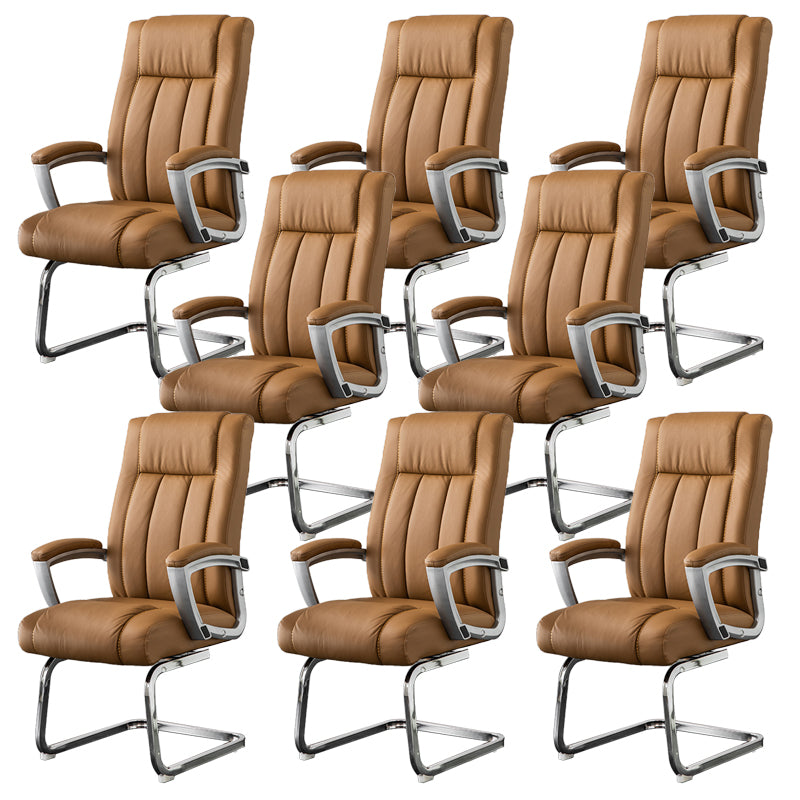 Modern Fixed Arms Office Chair No Wheels No Distressing Ergonomic Chair