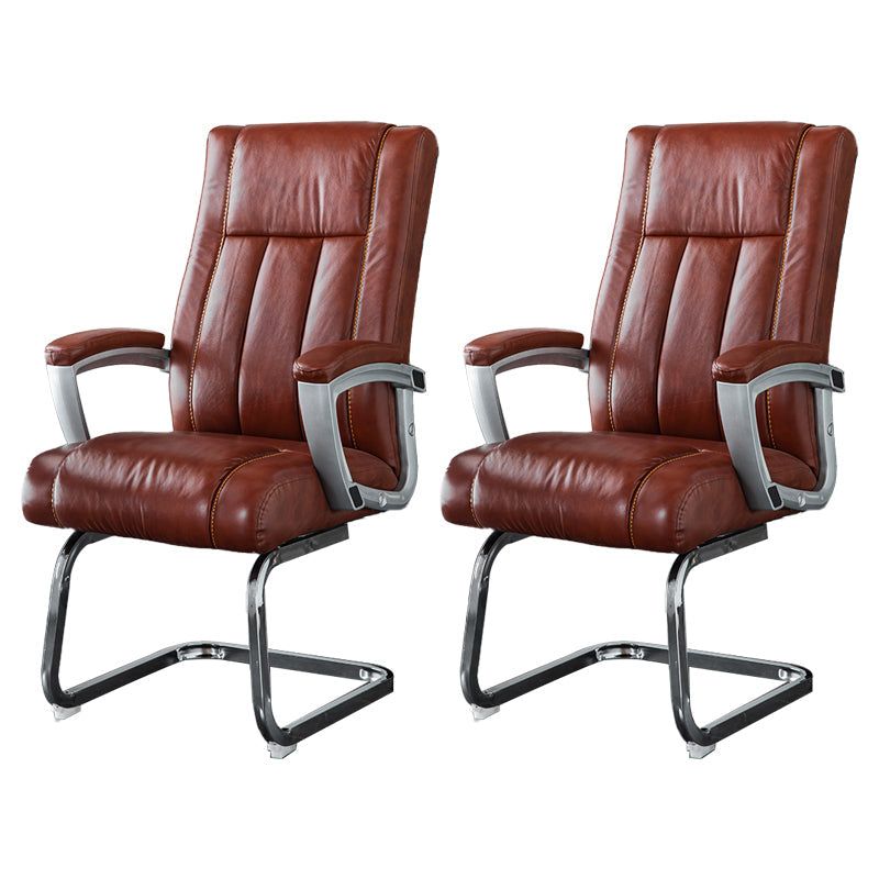 Modern Fixed Arms Office Chair No Wheels No Distressing Ergonomic Chair