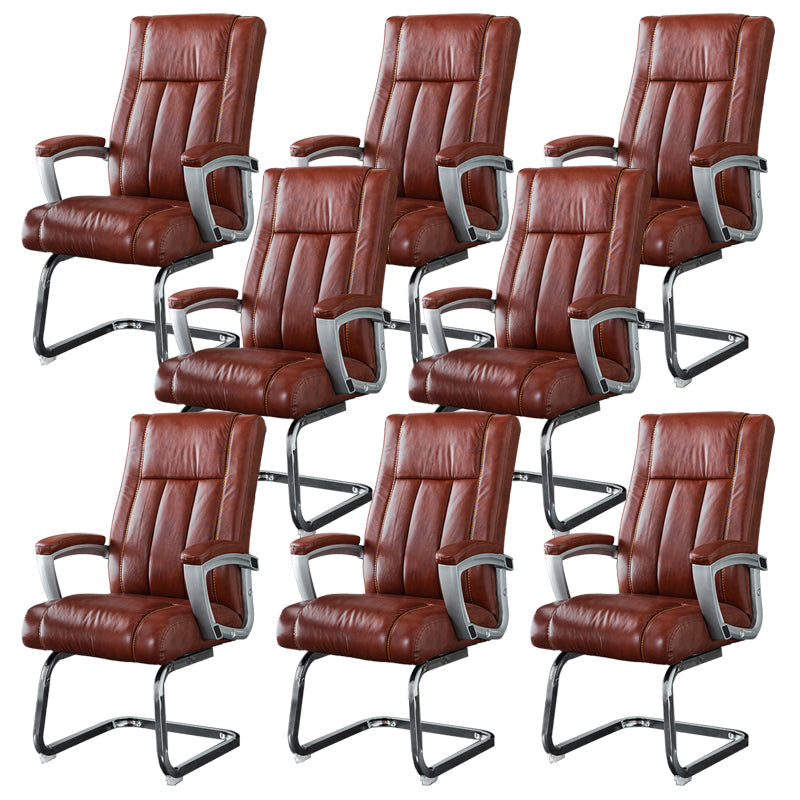 Modern Fixed Arms Office Chair No Wheels No Distressing Ergonomic Chair