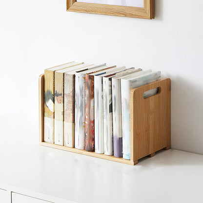 Libreria aperta di libreria aperta in bambù contemporanea orizzontale per uso domestico