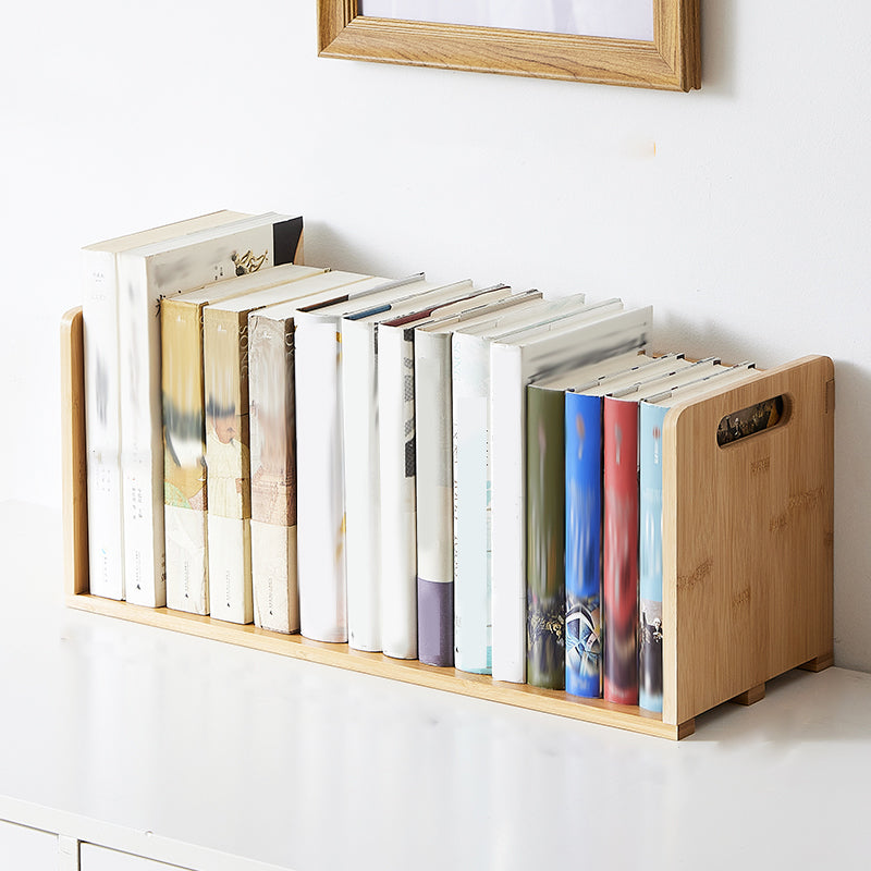 Libreria aperta di libreria aperta in bambù contemporanea orizzontale per uso domestico