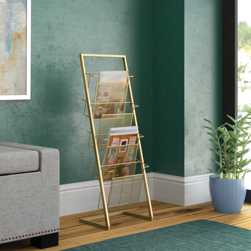 Contemporary Closed Back Bookcase Vertical Metal Bookshelf with Shelves Clearhalo 'Bookcases' 'furn' 'furn_bookcases' 'Furniture' 'Office Furniture' 7666367