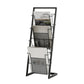 Contemporary Closed Back Bookcase Vertical Metal Bookshelf with Shelves Clearhalo 'Bookcases' 'furn' 'furn_bookcases' 'Furniture' 'Office Furniture' 7666373