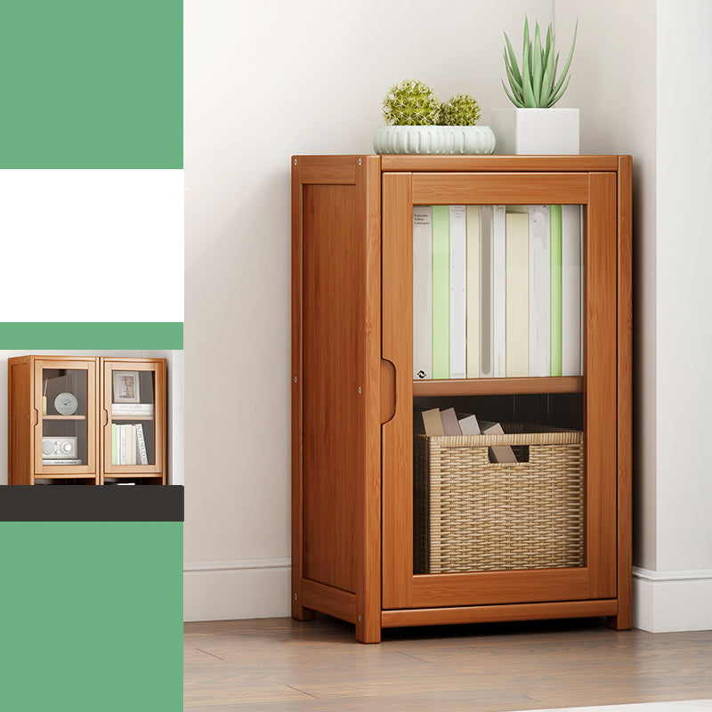 Libreria contemporanea chiusura di libreria verticale di bambù per uso domestico