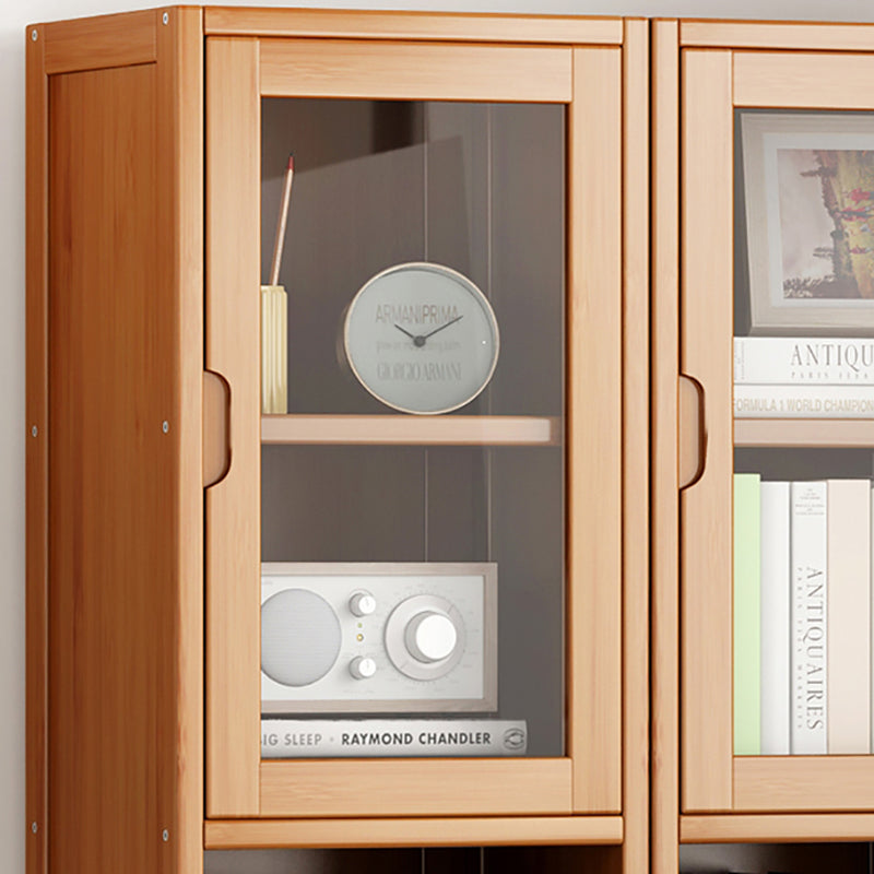 Libreria contemporanea chiusura di libreria verticale di bambù per uso domestico