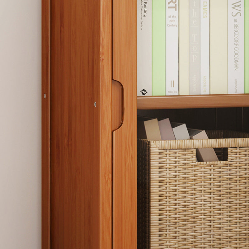 Libreria contemporanea chiusura di libreria verticale di bambù per uso domestico