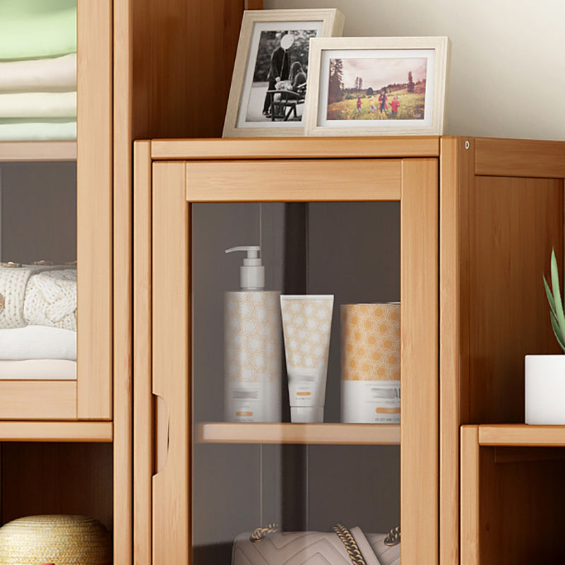 Libreria contemporanea chiusura di libreria verticale di bambù per uso domestico