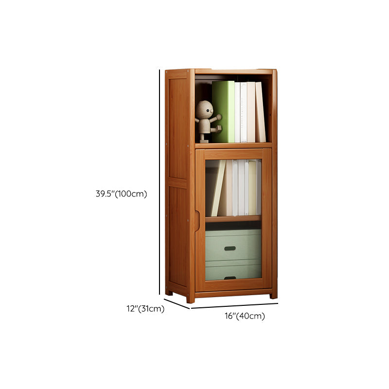 Libreria contemporanea chiusura di libreria verticale di bambù per uso domestico