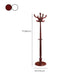 Traditional Coat Rack Plain Solid Wood Coat Rack with Round Bottom