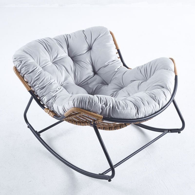 Contemporary Rocker Chair Upholstered Antique Finish Rocking Accent Chair Rocking Chair Gray Clearhalo 'Chairs & Seating' 'furn' 'furn_rocking_chairs' 'Furniture' 'Living Room Furniture' 'Rocking Chairs' 'rocking_chairs' 7666584