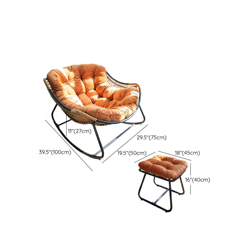 Contemporary Rocker Chair Upholstered Antique Finish Rocking Accent Chair Clearhalo 'Chairs & Seating' 'furn' 'furn_rocking_chairs' 'Furniture' 'Living Room Furniture' 'Rocking Chairs' 'rocking_chairs' 7666595