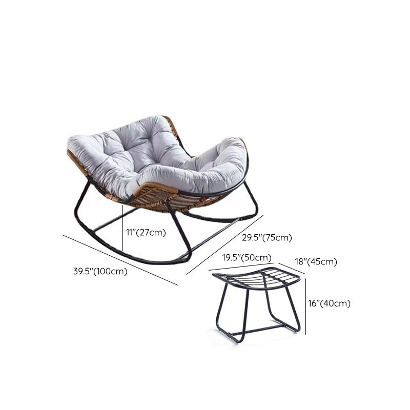 Contemporary Rocker Chair Upholstered Antique Finish Rocking Accent Chair Clearhalo 'Chairs & Seating' 'furn' 'furn_rocking_chairs' 'Furniture' 'Living Room Furniture' 'Rocking Chairs' 'rocking_chairs' 7666596