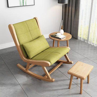 Sedia a dondolo in legno moderno di metà secolo sedia a dondolo per interni senza pedale