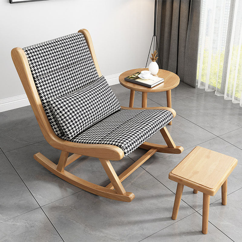 Silsidad de madera moderna de mediados de siglo Rocket de interior sin pedal sin pedal