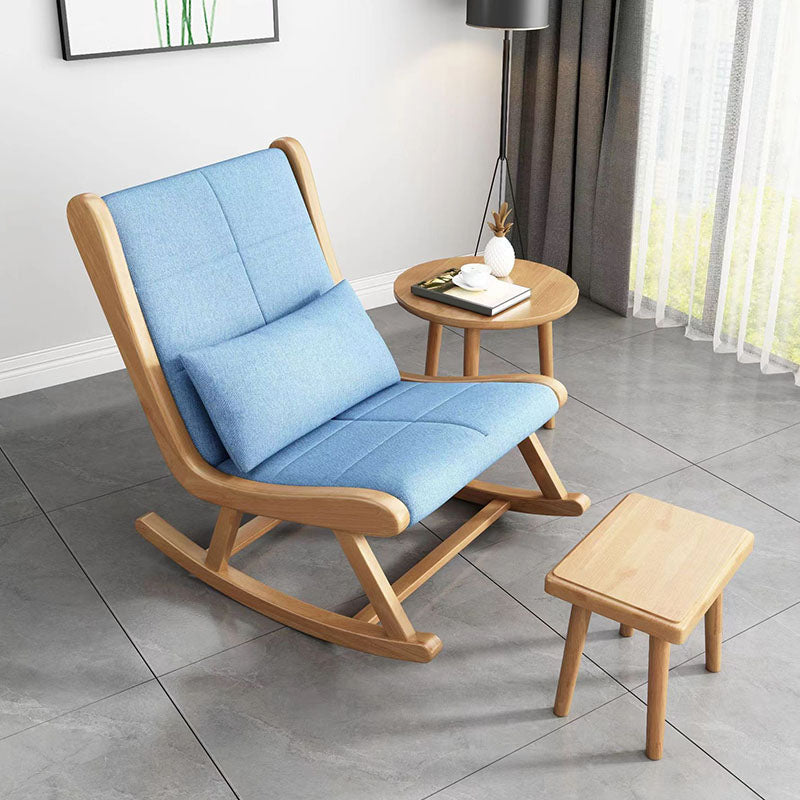 Sedia a dondolo in legno moderno di metà secolo sedia a dondolo per interni senza pedale