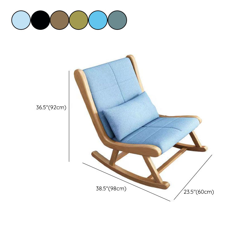 Sedia a dondolo in legno moderno di metà secolo sedia a dondolo per interni senza pedale