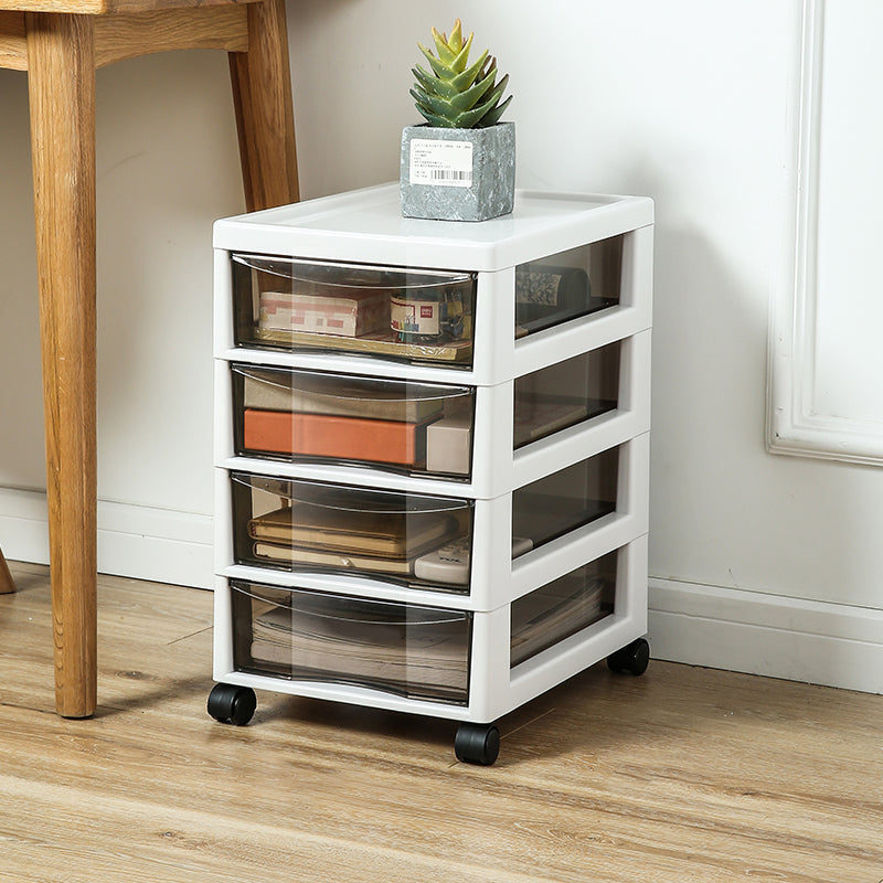 Storage Plastic Filing Cabinet Modern Drawers File Cabinet for Office White 4 Clearhalo 'Filing Cabinets' 'filling_cabinets' 'furn' 'furn_filling_cabinets' 'Furniture' 'Office Furniture' 7666666