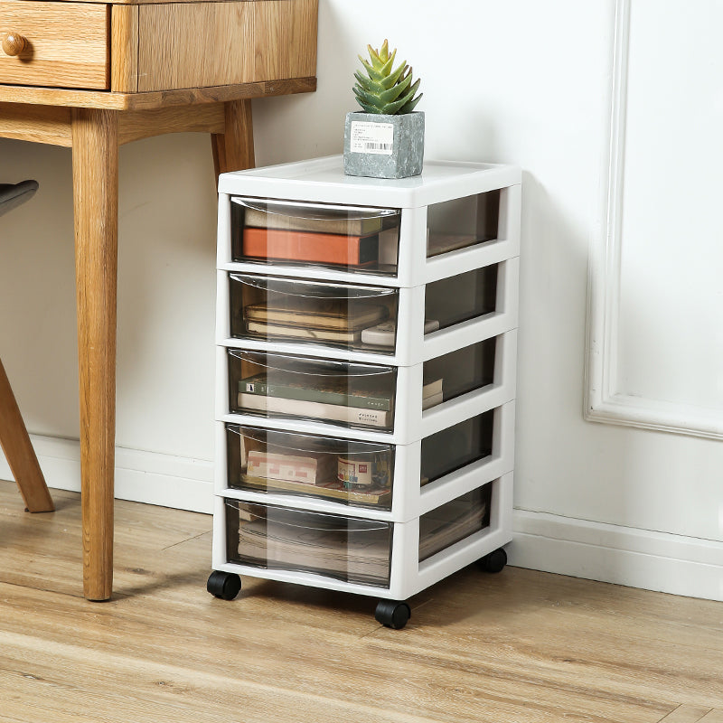 Storage Plastic Filing Cabinet Modern Drawers File Cabinet for Office White 5 Clearhalo 'Filing Cabinets' 'filling_cabinets' 'furn' 'furn_filling_cabinets' 'Furniture' 'Office Furniture' 7666670