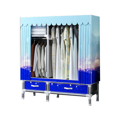 Armadio in tessuto e metallo armadio industriale armadio camera da letto per la casa