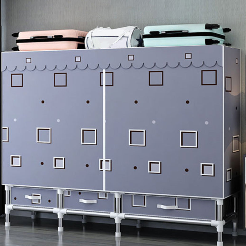 Armadio in tessuto e metallo armadio industriale armadio camera da letto per la casa