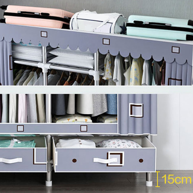 Armadio in tessuto e metallo armadio industriale armadio camera da letto per la casa