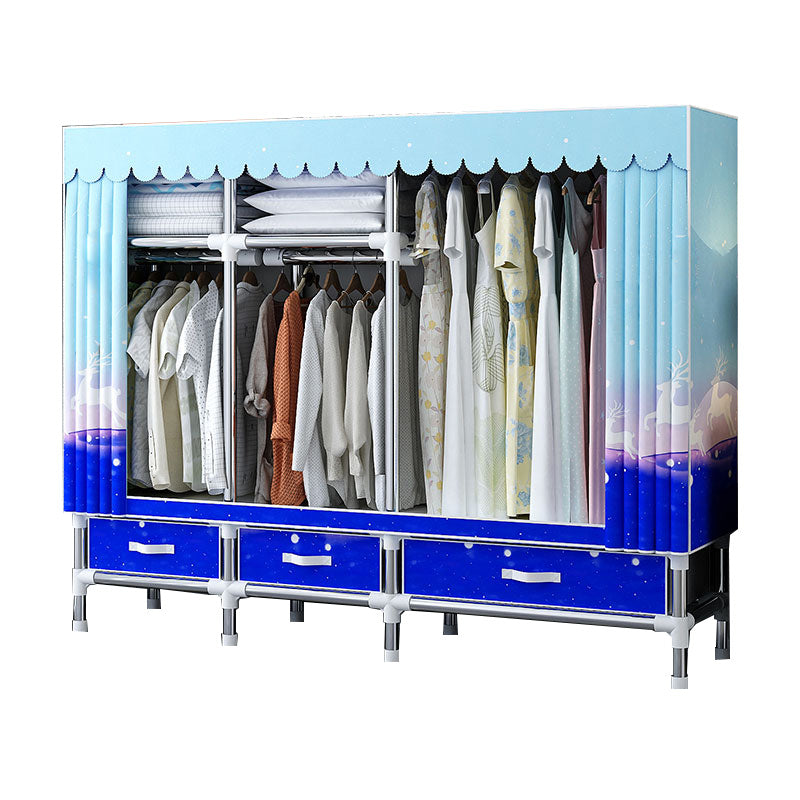 Armadio in tessuto e metallo armadio industriale armadio camera da letto per la casa