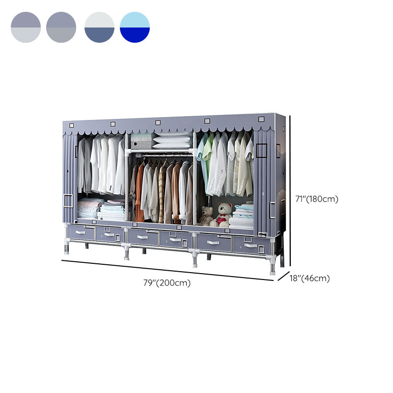 Armadio in tessuto e metallo armadio industriale armadio camera da letto per la casa