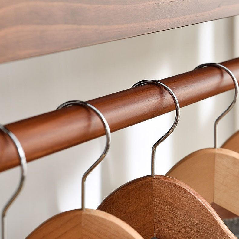 Armario contemporáneo Armario Pine Wood Armoire con barra de prenda para el hogar