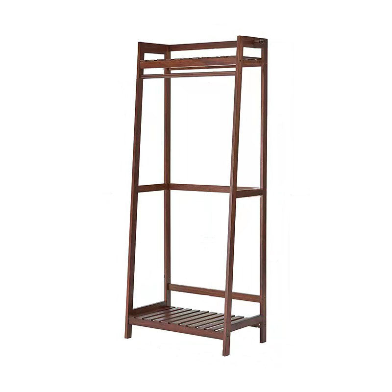 Armario contemporáneo Armario Pine Wood Armoire con barra de prenda para el hogar