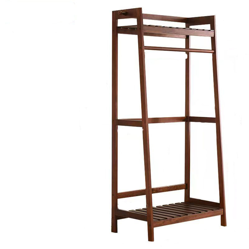 Armario contemporáneo Armario Pine Wood Armoire con barra de prenda para el hogar