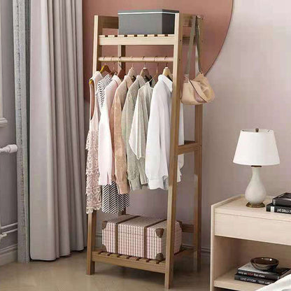 Armario contemporáneo Armario Pine Wood Armoire con barra de prenda para el hogar