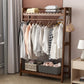 Armario contemporáneo Armario Pine Wood Armoire con barra de prenda para el hogar