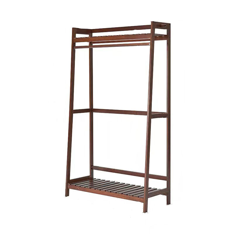 Armario contemporáneo Armario Pine Wood Armoire con barra de prenda para el hogar