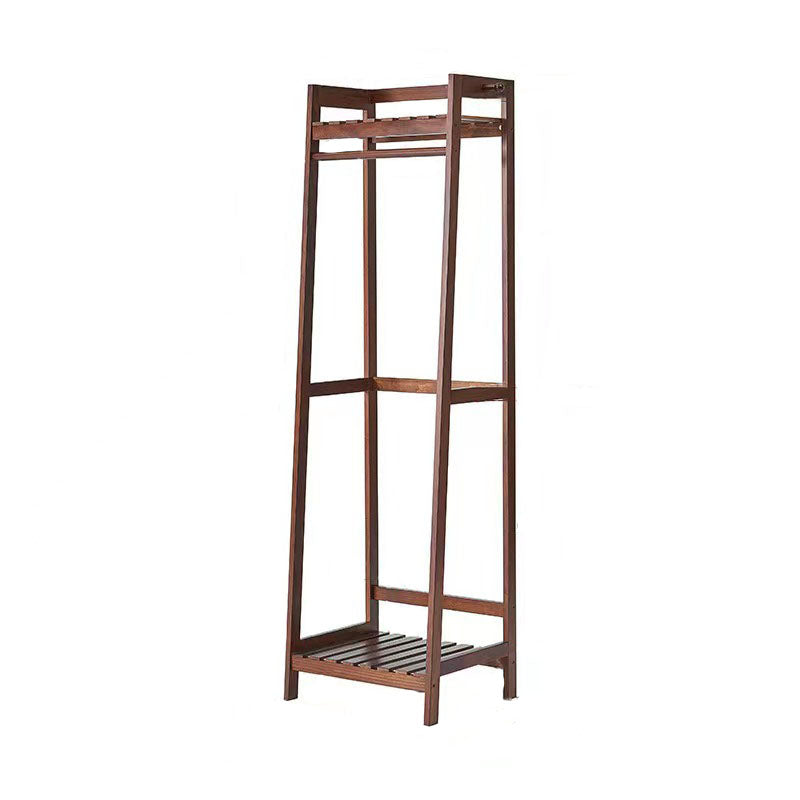 Armario contemporáneo Armario Pine Wood Armoire con barra de prenda para el hogar