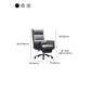 Modern Armless Office Chair No Distressing Leather Ergonomic Slide Chair with Wheels