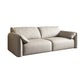 Contemporary Leather Wood Frame Pillow Top Arm Sofa For Living Room