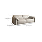 Contemporary Leather Wood Frame Pillow Top Arm Sofa For Living Room
