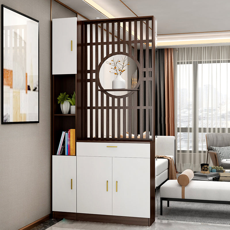 Contemporary Style Wooden 11.81" Wide Accent Cabinet with Door 43"L x 12"W x 91"H Clearhalo 'Cabinets & Chests' 'cabinets_chests' 'furn' 'furn_cabinets_chests' 'Furniture' 'Living Room Furniture' 7671809