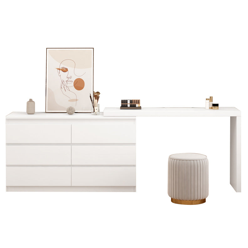 White Bedroom Lighted Mirror Wooden With Drawer Vanity Dressing Table Clearhalo 'Bedroom Furniture' 'furn' 'furn_makeup_vanities' 'Furniture' 'Makeup Vanities' 'makeup_vanities' 7672357