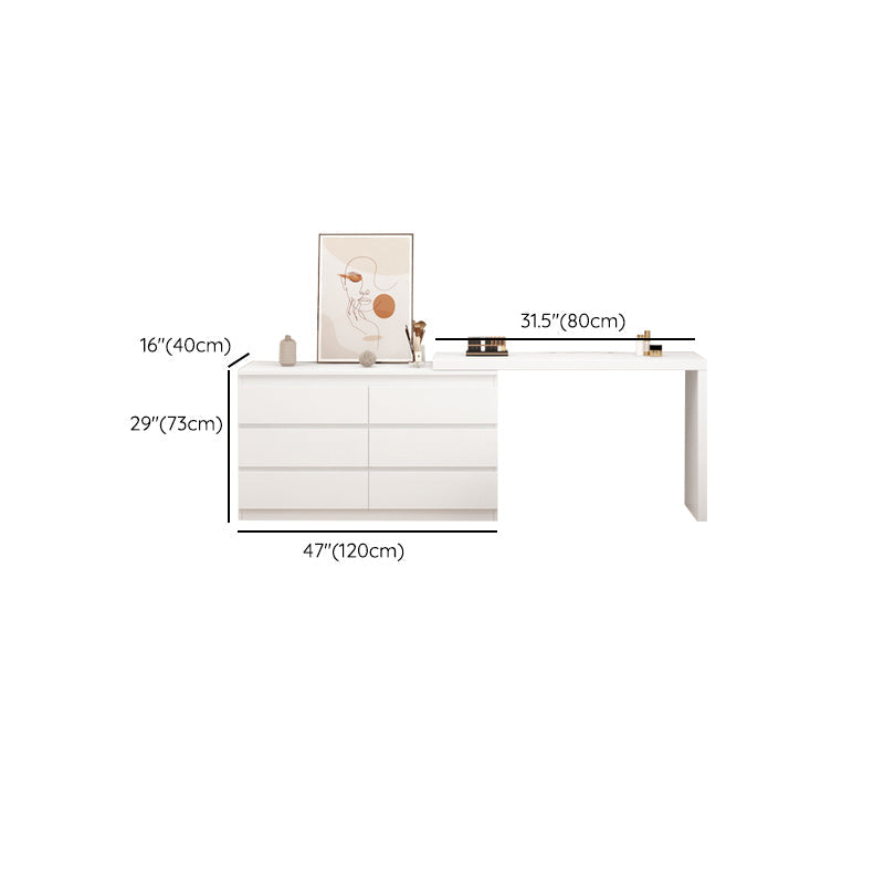 White Bedroom Lighted Mirror Wooden With Drawer Vanity Dressing Table Clearhalo 'Bedroom Furniture' 'furn' 'furn_makeup_vanities' 'Furniture' 'Makeup Vanities' 'makeup_vanities' 7672375