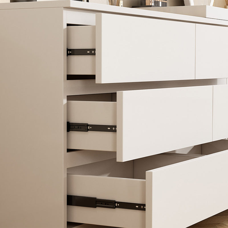 Moderno con cassetto camera da letto in legno bianco con tavolo da toeletta a specchio di feci