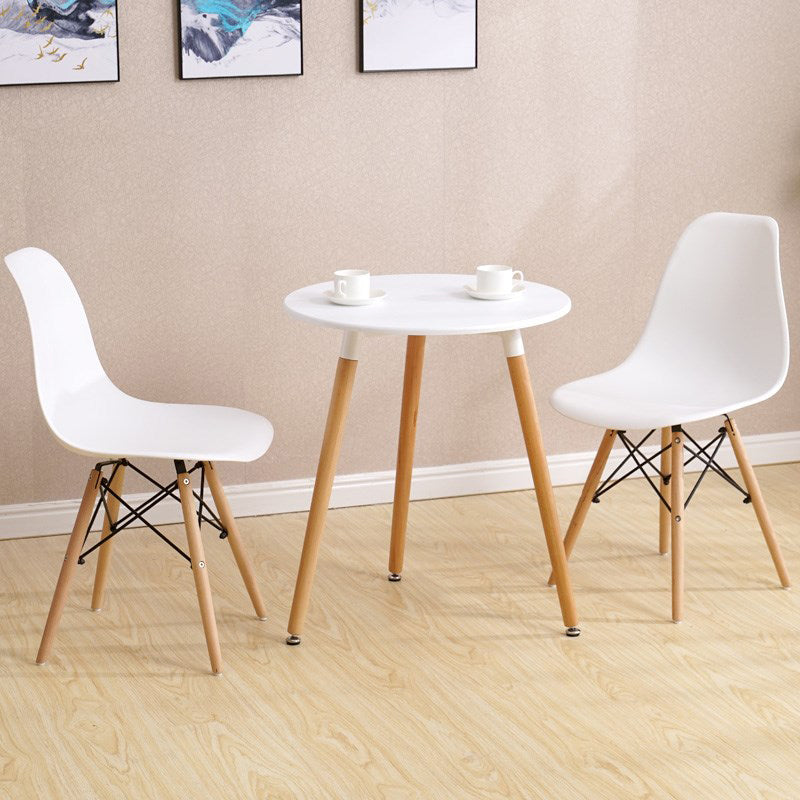 Wooden Dining Room Table for 2 Person with Natural Wood Legs Clearhalo 'Dining Tables & Seating' 'Dining Tables' 'dining_table' 'furn' 'furn_dining_table' 'Furniture' 'Kitchen & Dining Furniture' 7672396
