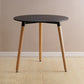 Wooden Dining Room Table for 2 Person with Natural Wood Legs Round Black Clearhalo 'Dining Tables & Seating' 'Dining Tables' 'dining_table' 'furn' 'furn_dining_table' 'Furniture' 'Kitchen & Dining Furniture' 7672398