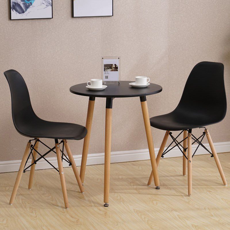 Wooden Dining Room Table for 2 Person with Natural Wood Legs Clearhalo 'Dining Tables & Seating' 'Dining Tables' 'dining_table' 'furn' 'furn_dining_table' 'Furniture' 'Kitchen & Dining Furniture' 7672399