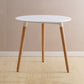 Wooden Dining Room Table for 2 Person with Natural Wood Legs Round White Clearhalo 'Dining Tables & Seating' 'Dining Tables' 'dining_table' 'furn' 'furn_dining_table' 'Furniture' 'Kitchen & Dining Furniture' 7672404