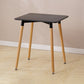Wooden Dining Room Table for 2 Person with Natural Wood Legs Square Black Clearhalo 'Dining Tables & Seating' 'Dining Tables' 'dining_table' 'furn' 'furn_dining_table' 'Furniture' 'Kitchen & Dining Furniture' 7672406