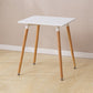 Wooden Dining Room Table for 2 Person with Natural Wood Legs Square White Clearhalo 'Dining Tables & Seating' 'Dining Tables' 'dining_table' 'furn' 'furn_dining_table' 'Furniture' 'Kitchen & Dining Furniture' 7672408