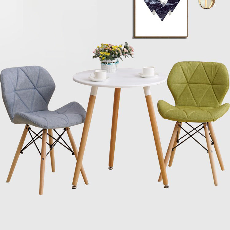 Wooden Dining Room Table for 2 Person with Natural Wood Legs Clearhalo 'Dining Tables & Seating' 'Dining Tables' 'dining_table' 'furn' 'furn_dining_table' 'Furniture' 'Kitchen & Dining Furniture' 7672409