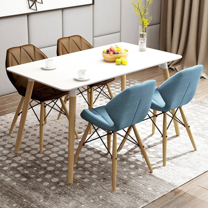 Wooden Dining Room Table for 2 Person with Natural Wood Legs Clearhalo 'Dining Tables & Seating' 'Dining Tables' 'dining_table' 'furn' 'furn_dining_table' 'Furniture' 'Kitchen & Dining Furniture' 7672412